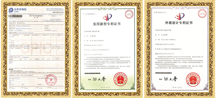 保險(xiǎn)承保證書，專利證書
